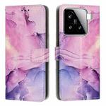 For Xiaomi 15 Painted Marble Pattern Leather Phone Case(Purple)