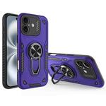 For iPhone 16 Plus Metal Rotating Bracket TPU + PC Magnetic Phone Case(Dark Purple)