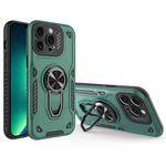 For iPhone 13 Pro Max Metal Rotating Bracket TPU + PC Magnetic Phone Case(Green)