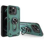 For iPhone 12 Pro Max Metal Rotating Bracket TPU + PC Magnetic Phone Case(Green)