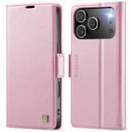 For iPhone 17 Pro Max AutSpace A11 Side Buckle MagSafe Magnetic RFID Phone Leather Case(Rose Gold)