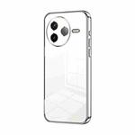 For Redmi K80 Transparent Plating Fine Hole Phone Case(Silver)