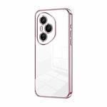 For Honor 400 Pro Global 160.8mm Transparent Plating Fine Hole Phone Case(Pink)