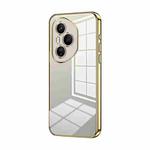 For Honor 400 Pro Global 160.8mm Transparent Plating Fine Hole Phone Case(Gold)