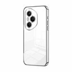 For Honor 400 Pro Global 160.8mm Transparent Plating Fine Hole Phone Case(Silver)