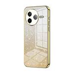 For Redmi K80 Gradient Glitter Powder Electroplated Phone Case(Gold)