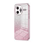 For Redmi K80 Pro Gradient Glitter Powder Electroplated Phone Case(Pink)