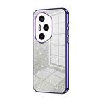 For Honor 300 Pro Gradient Glitter Powder Electroplated Phone Case(Purple)