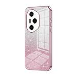 For Honor 300 Pro Gradient Glitter Powder Electroplated Phone Case(Pink)