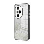 For Honor 300 Pro Gradient Glitter Powder Electroplated Phone Case(Black)