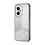 For Honor 300 Gradient Glitter Powder Electroplated Phone Case(Black)