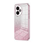 For Honor 400 Global 156.5mm Gradient Glitter Powder Electroplated Phone Case(Pink)