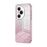 For Honor 400 Pro Global 160.8mm Gradient Glitter Powder Electroplated Phone Case(Pink)