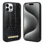 For iPhone 15 Pro Max VIETAO Alligator Texture PU Phone Case(Black)