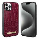 For iPhone 15 Pro VIETAO Alligator Texture PU Phone Case(Red)