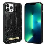 For iPhone 13 Pro Max VIETAO Alligator Texture PU Phone Case(Black)