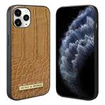 For iPhone 11 Pro Max VIETAO Alligator Texture PU Phone Case(Brown)