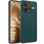 For Redmi K80 Pro Ultra-thin Plain Skin Leather Phone Case(Green)