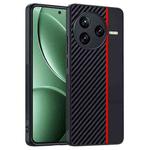 For Redmi K80 / Poco F7 Pro Ultra-thin Carbon Fiber Texture Printing Phone Case(Black Red)