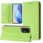 For TCL 50 LE RC01 Dual-Folded Magnetic Suction RFID Leather Phone Case(Grass Green)