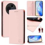 For TCL 60 NxtPaper RC01 Dual-Folded Magnetic Suction RFID Leather Phone Case(Pink)