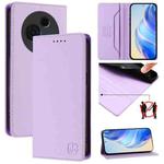 For TCL 60 NxtPaper RC01 Dual-Folded Magnetic Suction RFID Leather Phone Case(Light Purple)