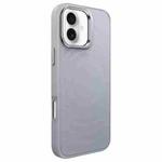 For iPhone 16 Plus Wave Texture Liquid Silicone Titanium MagSafe Phone Case(Grey)