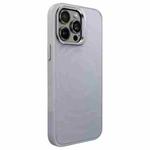 For iPhone 13 Pro Max Wave Texture Liquid Silicone Titanium MagSafe Phone Case(Grey)