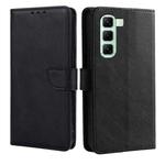 For Infinix Hot 50 4G Calf Texture Buckle Flip Leather Phone Case(Black)