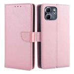 For Infinix Hot 50i 4G Calf Texture Buckle Flip Leather Phone Case(Rose Gold)