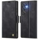 For Samsung Galaxy S21 Ultra 5G AutSpace A11 Side Buckle MagSafe Magnetic RFID Phone Leather Case(Black)