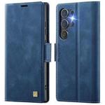 For Samsung Galaxy S24 Ultra 5G AutSpace A11 Side Buckle MagSafe Magnetic RFID Phone Leather Case(Blue)