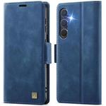 For Samsung Galaxy S24+ 5G AutSpace A11 Side Buckle MagSafe Magnetic RFID Phone Leather Case(Blue)