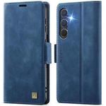 For Samsung Galaxy S25+ 5G AutSpace A11 Side Buckle MagSafe Magnetic RFID Phone Leather Case(Blue)
