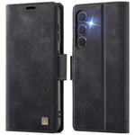 For Samsung Galaxy S23 FE 5G AutSpace A11 Side Buckle MagSafe Magnetic RFID Phone Leather Case(Black)
