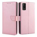 For TCL 50 5G Calf Texture Buckle Flip Leather Phone Case(Rose Gold)