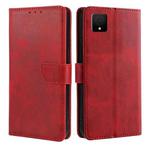 For TCL 502 Calf Texture Buckle Flip Leather Phone Case(Red)