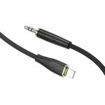 Borofone BL23 3.5mm to 8 Pin Refinado AUX Audio Cable, Length:1m(Black)