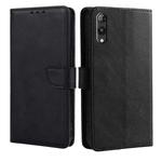 For Rakuten Hand 5G Calf Texture Buckle Flip Leather Phone Case(Black)