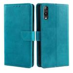 For Rakuten Hand 5G Calf Texture Buckle Flip Leather Phone Case(Light Blue)