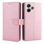 For Redmi 13 4G Calf Texture Buckle Flip Leather Phone Case(Rose Gold)