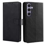 For Samsung Galaxy S25 Ultra 5G Calf Texture Buckle Flip Leather Phone Case(Black)