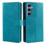 For Samsung Galaxy S25 Ultra 5G Calf Texture Buckle Flip Leather Phone Case(Light Blue)