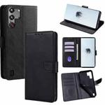 For ZTE nubia RedMagic 10 Pro Calf Texture Buckle Flip Leather Phone Case(Black)
