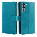 For Fujitsu Arrows We2 Plus Calf Texture Buckle Flip Leather Phone Case(Light Blue)