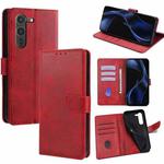 For Fujitsu Arrows Alpha F-51F Calf Texture Buckle Flip Leather Phone Case(Red)