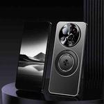 For Xiaomi 15 Ultra Rotating Holder Frosted Metal Phone Case(Black)