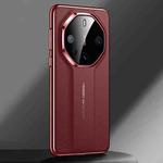 For Huawei Mate 60 RS Ultimate Imitation Ultimate Design Plain Leather Phone Case(Red)