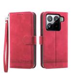 For Xiaomi 15 Dierfeng Dream Line TPU Hybrid PU Leather Phone Case(Red)