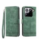 For Xiaomi 15 Dierfeng Dream Line TPU Hybrid PU Leather Phone Case(Green)